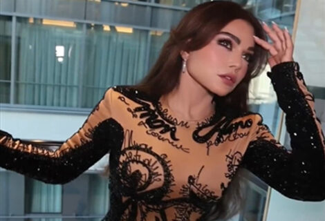 حلو الفن - هيفاء وهبي بفستان قصير بلون الجلد في حفل بألمانيا